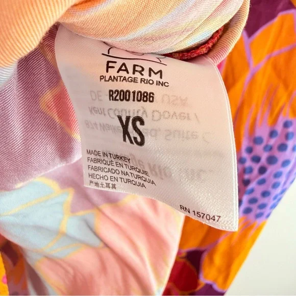 Farm Rio Vibrant Multicolor Sunflower Floral Print Midi Skirt XS - Picture 9 of 13